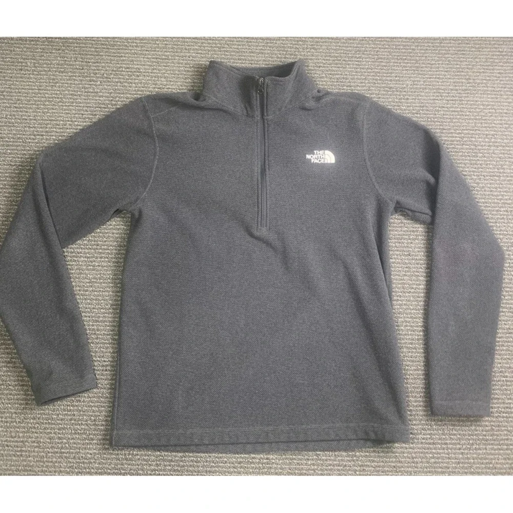 The North Face Textured 1/4 Zip Gray Pullover Men’s M Hiking Outdoor